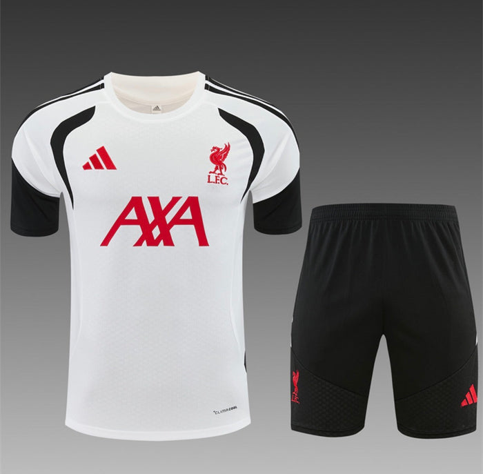 Ensemble Maillot + Short Liverpool Blanc/Noir 2026/27