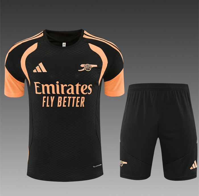Ensemble Maillot + Short Arsenal Entraînement Noir/Orange 2026/27